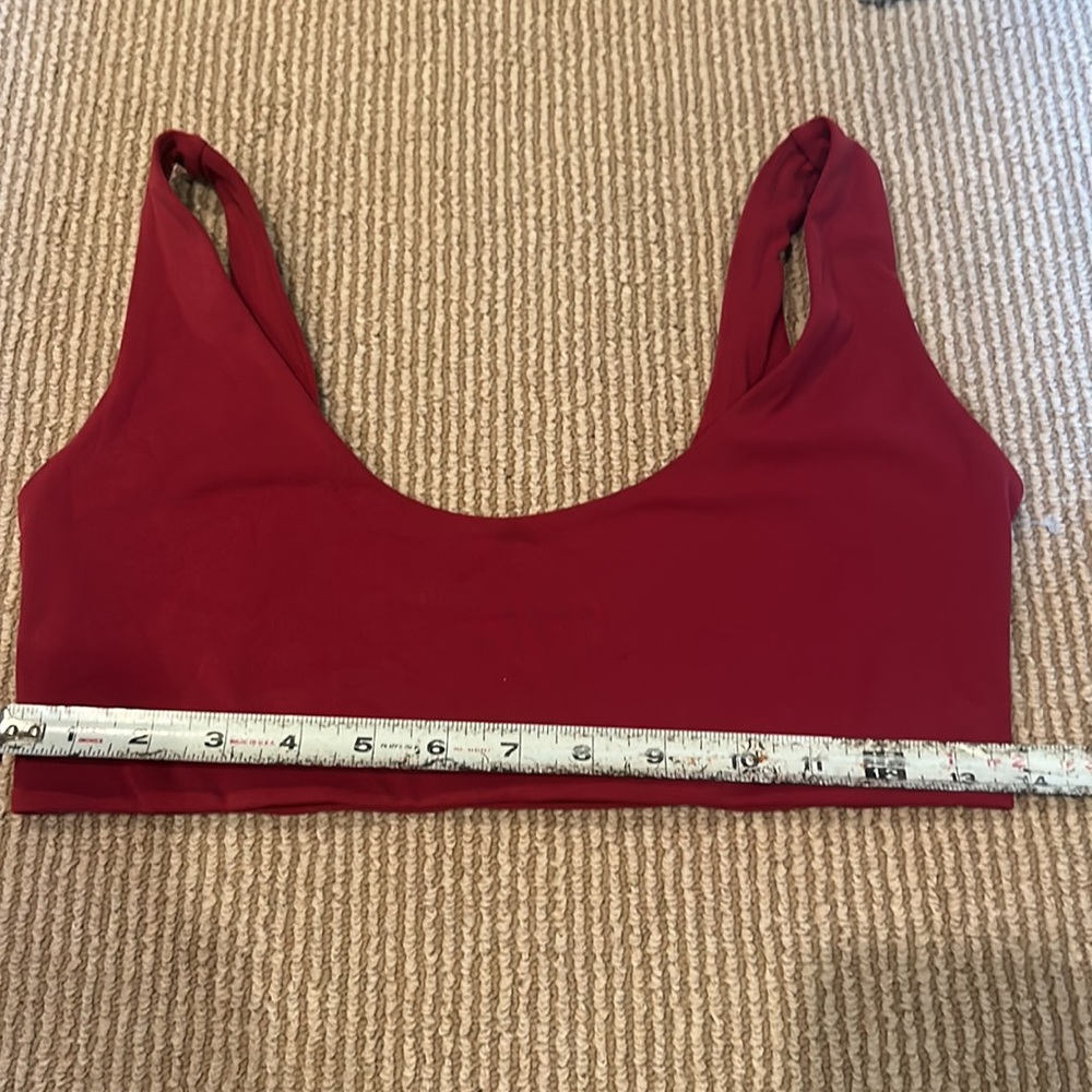 NWOT FP MOVEMENT epic scoop neck bra in crimson red size large - Picture 7 of 9